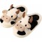 Cartoon Cow Cotton Slippers, Winter Indoor Outdoor Slippers for Women