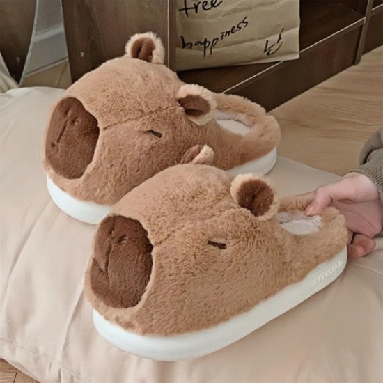 Capybara Slippers for Women Men,Character Slippers,Cute Animal Slippers,Winter Cartoon Slippers for Women,Cozy Home Slippers