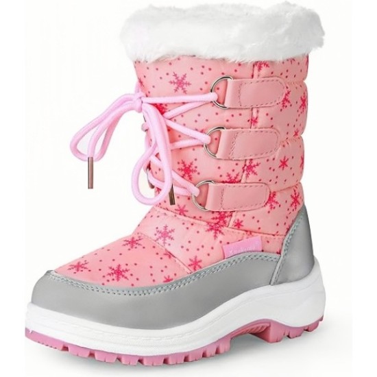Kids Girls Insulated Fur Winter Warm Snow Boots Kids Girls Insulated Fur Winter Warm Snow Boots