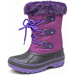 Boys & Girls Faux Fur-Lined Ankle Winter Snow Boots