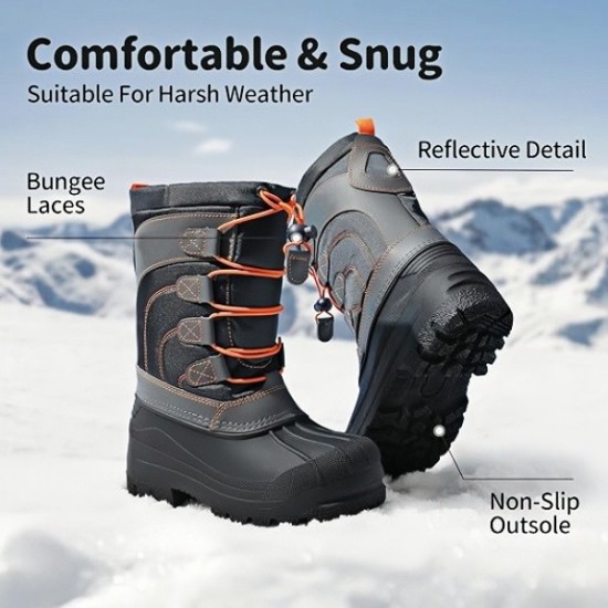 Boys & Girls Knee High Winter Snow Boots