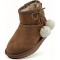 Kids Snow Boots for Girls Boys Comfy Warm Fur Lined Winter Boots Lightweight Slip On Fuzzy Ankle Boot
