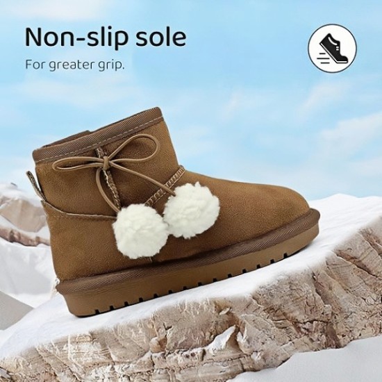 Kids Snow Boots for Girls Boys Comfy Warm Fur Lined Winter Boots Lightweight Slip On Fuzzy Ankle Boot Kids Snow Boots for Girls Boys Comfy Warm Fur Lined Winter Boots Lightweight Slip On Fuzzy Ankle Boot