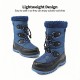 Boys Snow Boots Camouflage Slip Resistant Faux Fur Lined Winter Shoes