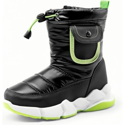 Boys Girls Snow Boots Water Resistant Non-Slip Mid Calf Lightweight Athletic Outdoor Warm Winter Shoes