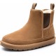 Men's Winter Snow Boots  Rugged Suede Leather Cold Weather Warm Chelsea Outdoor Boots