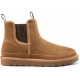 Men's Winter Snow Boots  Rugged Suede Leather Cold Weather Warm Chelsea Outdoor Boots