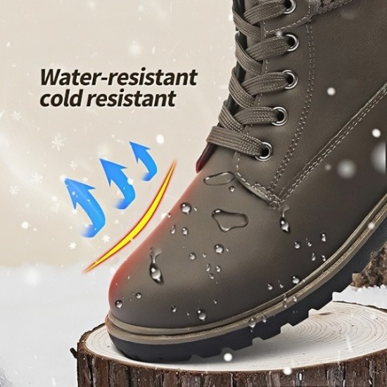 Womens Ankle Boots Winter Boots Fuzzy Boots Combat Boots Snow Booties with Side Zipper Womens Ankle Boots Winter Boots Fuzzy Boots Combat Boots Snow Booties with Side Zipper