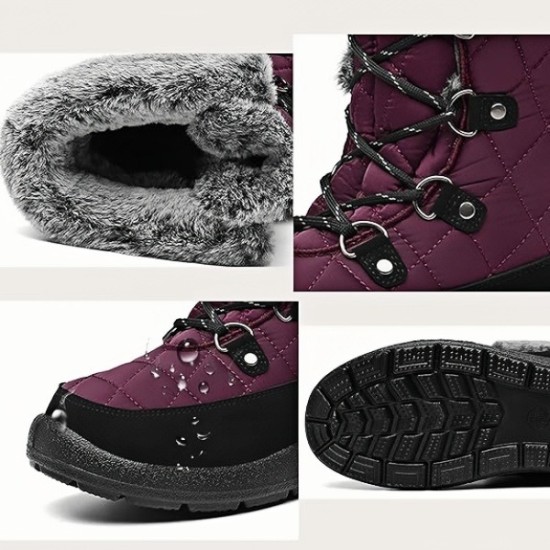 Women's Waterproof Winter Snow Boots Warm Insulation Outdoor Cold Weather Boot for Women Lightweight Fur Lined Non Slip Women's Waterproof Winter Snow Boots Warm Insulation Outdoor Cold Weather Boot for Women Lightweight Fur Lined Non Slip