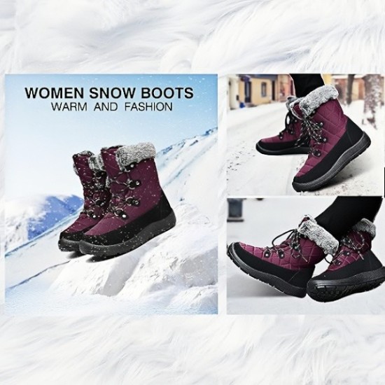 Women's Waterproof Winter Snow Boots Warm Insulation Outdoor Cold Weather Boot for Women Lightweight Fur Lined Non Slip Women's Waterproof Winter Snow Boots Warm Insulation Outdoor Cold Weather Boot for Women Lightweight Fur Lined Non Slip
